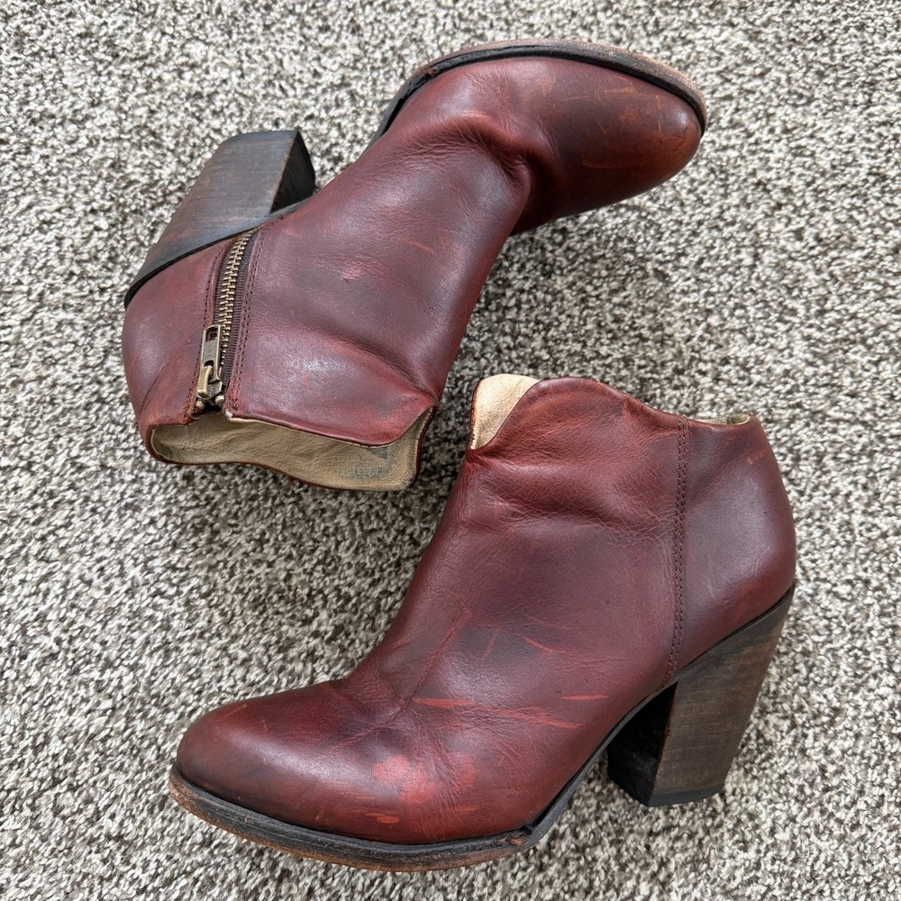 Freebird by Steven DETROIT Women's Size 9 Ankle Boots Booties Brown Red